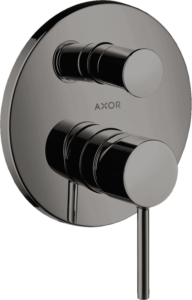HANSGROHE AXOR Starck Einhebel-Wannenmischer Unterputz mit Pingriff und integrierter Sicherungskombination nach EN1717 #10418330 - Polished Black Chrome