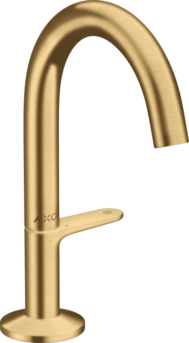 HANSGROHE AXOR One Waschtischmischer Select 140 mit Push-Open Ablaufgarnitur #48010250 - Brushed Gold Optic