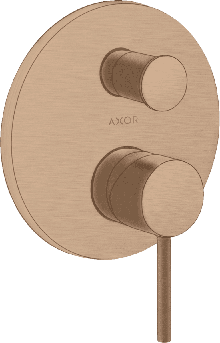 HANSGROHE AXOR Starck Einhebel-Wannenmischer Unterputz mit Pingriff und integrierter Sicherungskombination nach EN1717 #10418310 - Brushed Red Gold
