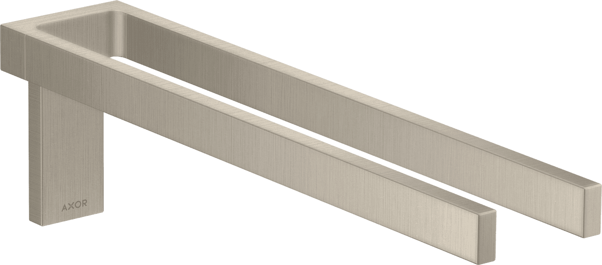 HANSGROHE AXOR Universal Rectangular Handtuchhalter zweiarmig #42622820 - Brushed Nickel