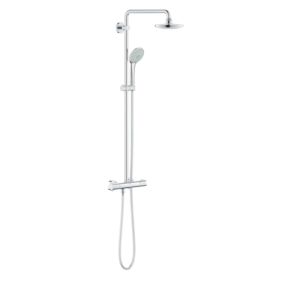 GROHE Euphoria System 180 E Shower system with thermostat for wall mounting Chrome #26418000 resmi