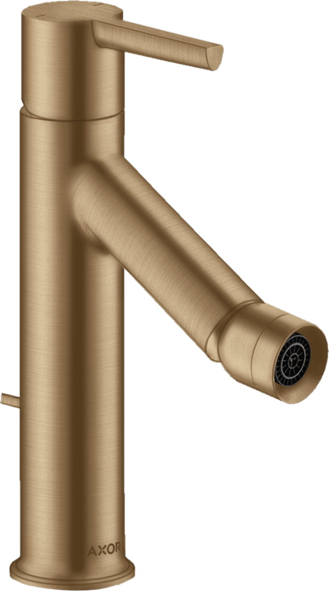 HANSGROHE AXOR Starck Einhebel-Bidetmischer mit Hebelgriff und Zugstangen-Ablaufgarnitur #10214140 - Brushed Bronze
