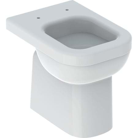 Picture of GEBERIT Renova Comfort Square Washdown WC, raised, height 46 cm, semi-closed design, horizontal outlet #218500000 - white