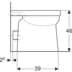 Bild von GEBERIT Renova Comfort Square Stand-WC Tiefspüler, erhöht, Höhe 46 cm, teilgeschlossene Form, Abgang horizontal #218500000 - weiß