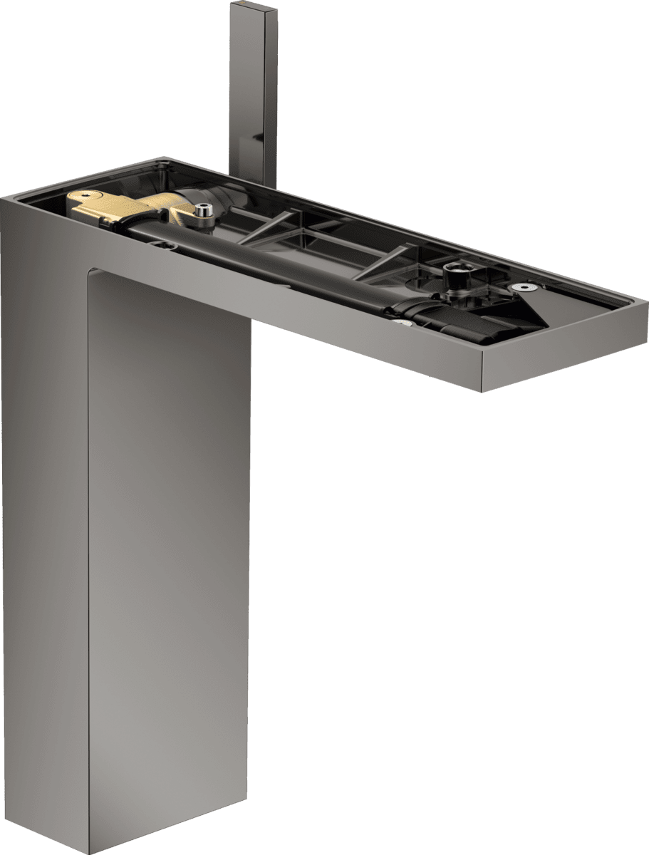 HANSGROHE AXOR MyEdition Einhebel-Waschtischmischer 230 für Aufsatzwaschtische mit Push-Open Ablaufgarnitur ohne Platte #47022330 - Polished Black Chrome