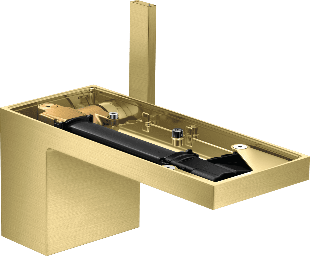 HANSGROHE AXOR MyEdition Einhebel-Waschtischmischer 70 mit Push-Open Ablaufgarnitur ohne Platte #47012950 - Brushed Brass