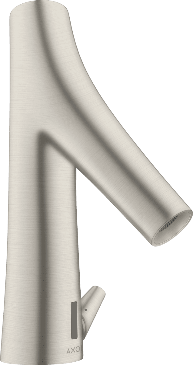 HANSGROHE AXOR Starck Organic Elektronik-Waschtischmischer mit Temperaturregulierung Batteriebetrieb #12171800 - Edelstahl Optic