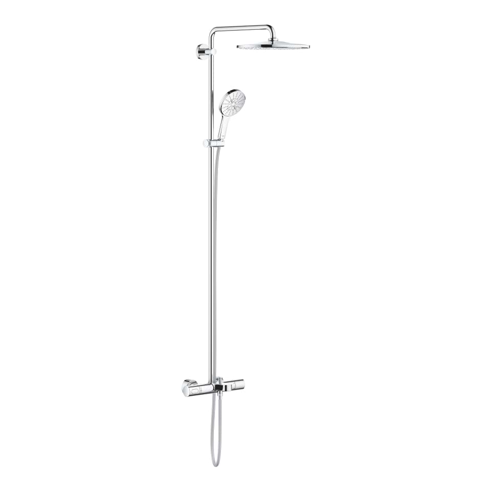 GROHE Rainshower SmartActive 310 Duvara monte termostatik banyo bataryalı duş sistemi krom #26657000 resmi