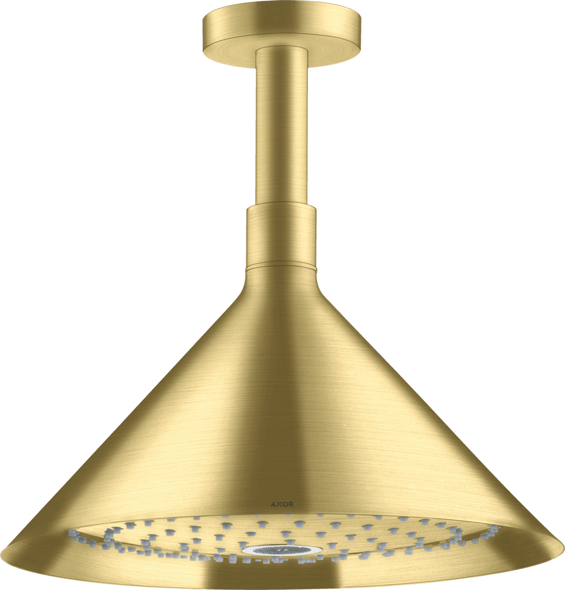 Зображення з  HANSGROHE AXOR Showers/Front Overhead shower 240 2jet with ceiling connector #26022950 - Brushed Brass