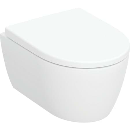 εικόνα του GEBERIT iCon set of wall-hung WC, washdown, small projection, shrouded, Rimfree, with WC seat white / matt #502.381.JT.1