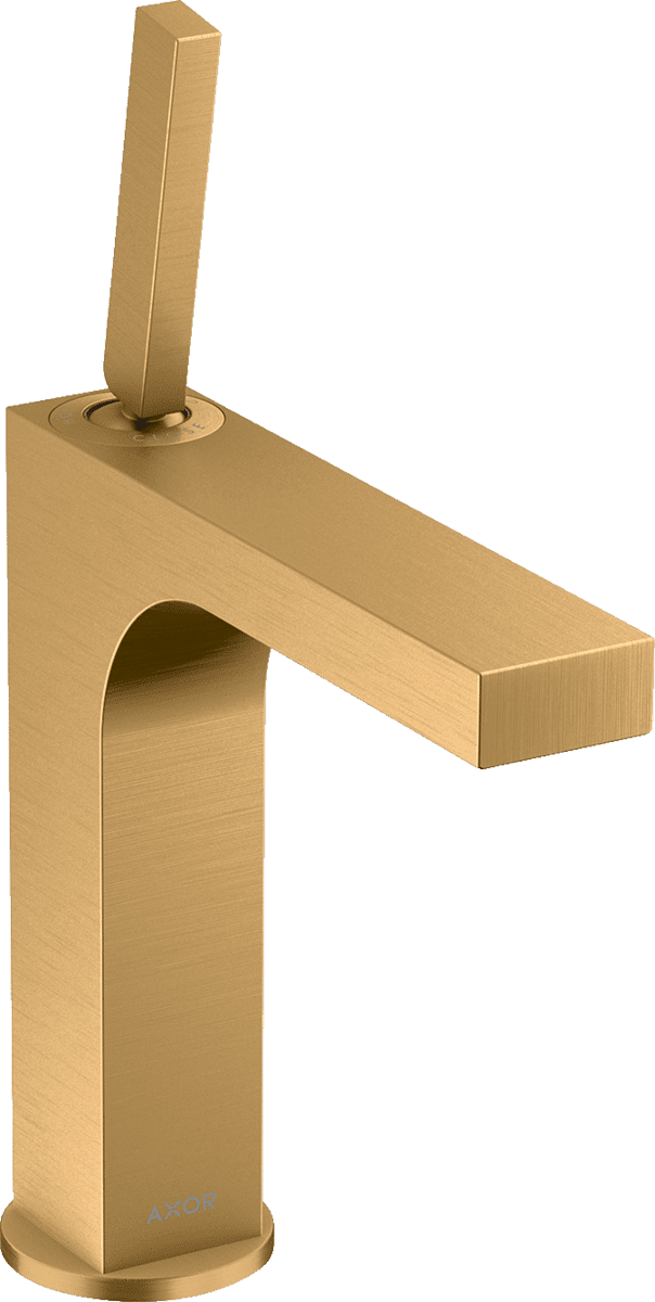 HANSGROHE AXOR Citterio Einhebel-Waschtischmischer 160 mit Pingriff und Ablaufgarnitur #39032950 - Brushed Brass