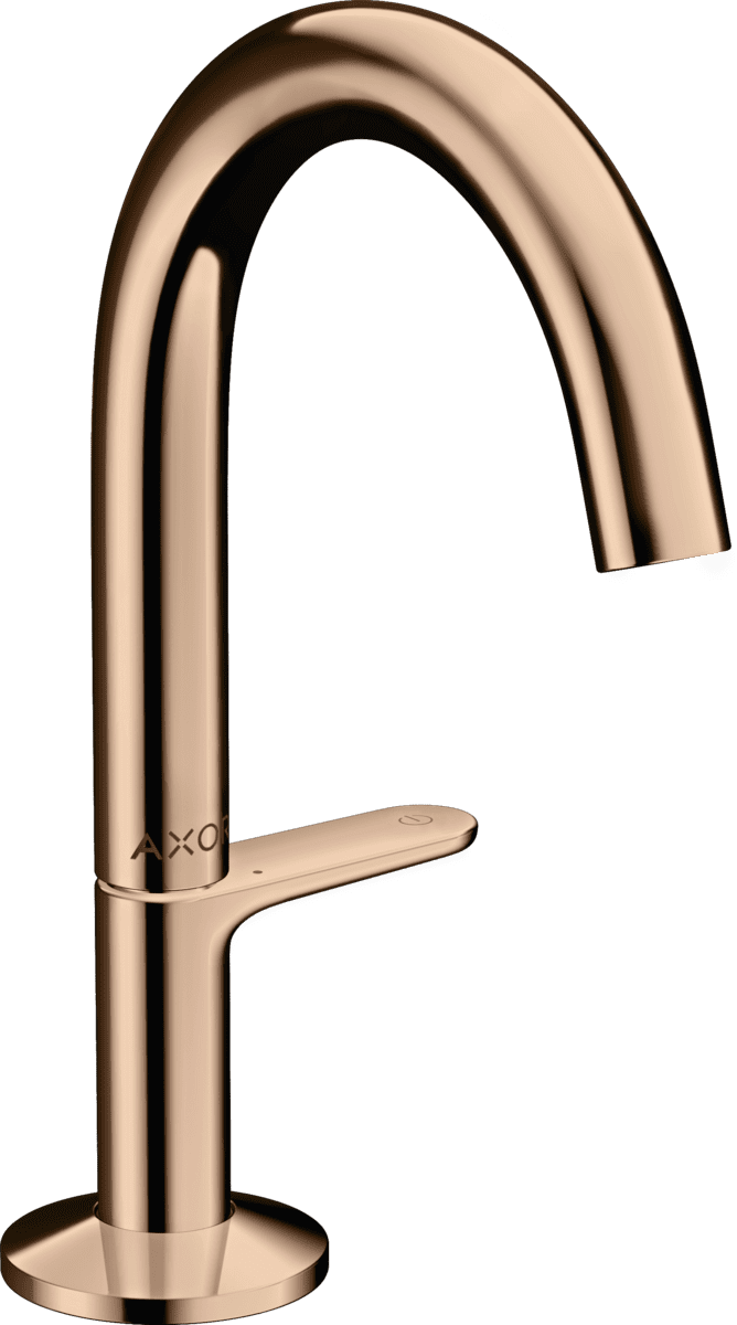 HANSGROHE AXOR One Waschtischmischer Select 140 mit Push-Open Ablaufgarnitur #48010300 - Polished Red Gold