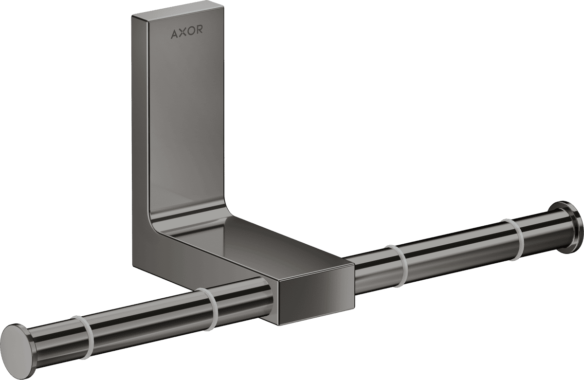 Picture of HANSGROHE AXOR Universal Rectangular Toilet paper holder double #42657330 - Polished Black Chrome