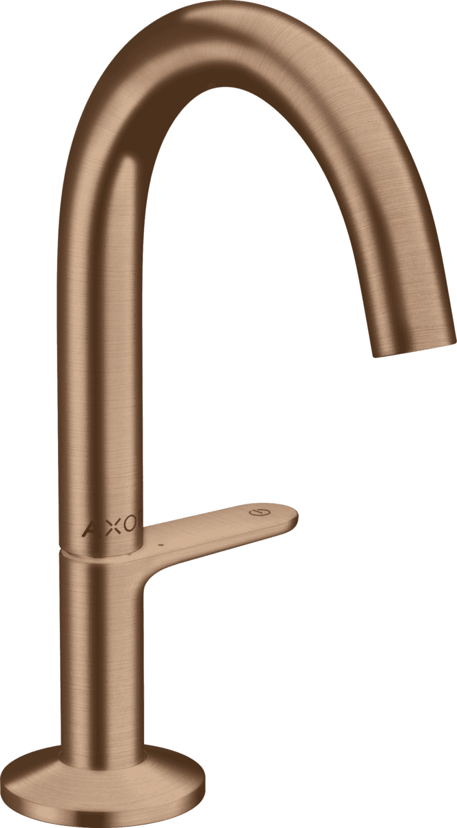HANSGROHE AXOR One Waschtischmischer Select 140 mit Push-Open Ablaufgarnitur #48010310 - Brushed Red Gold