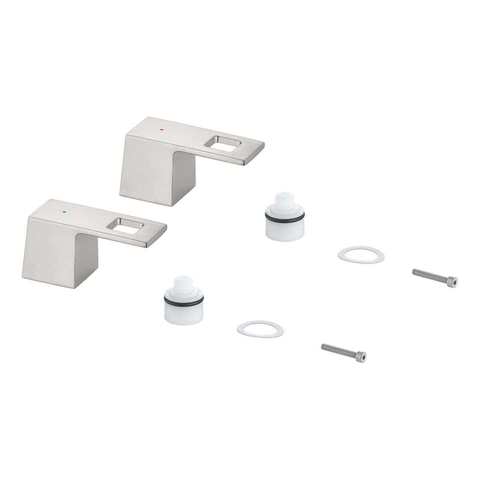 GROHE Eurocube Griffpaar #48321DC0 - supersteel