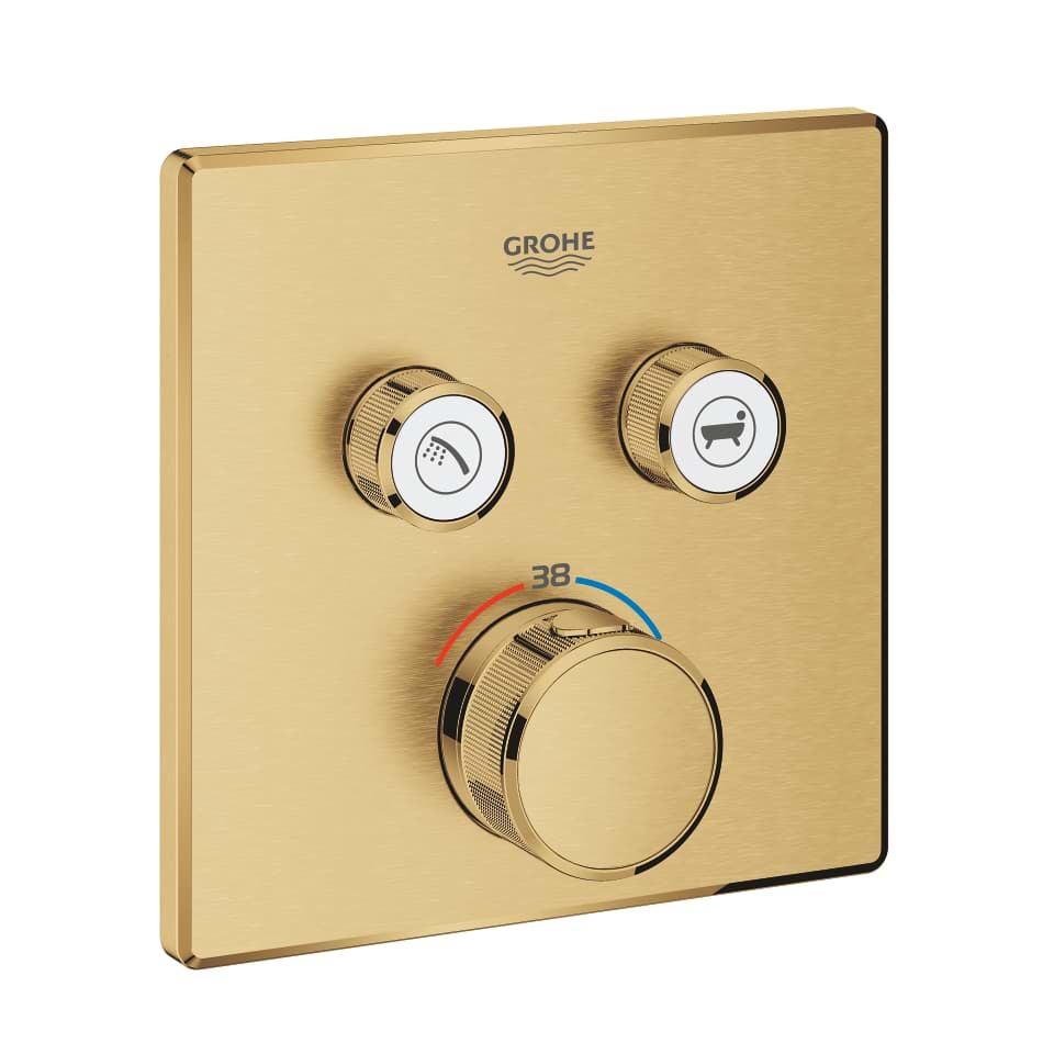 GROHE Grohtherm SmartControl Unterputz-Thermostat mit 2 Absperrventilen #29124GN0 - cool sunrise gebürstet
