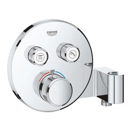 Bild von GROHE Grohtherm SmartControl Unterputz-Thermostat mit 2 Absperrventilen und integriertem Brausehalter #29120000 - chrom