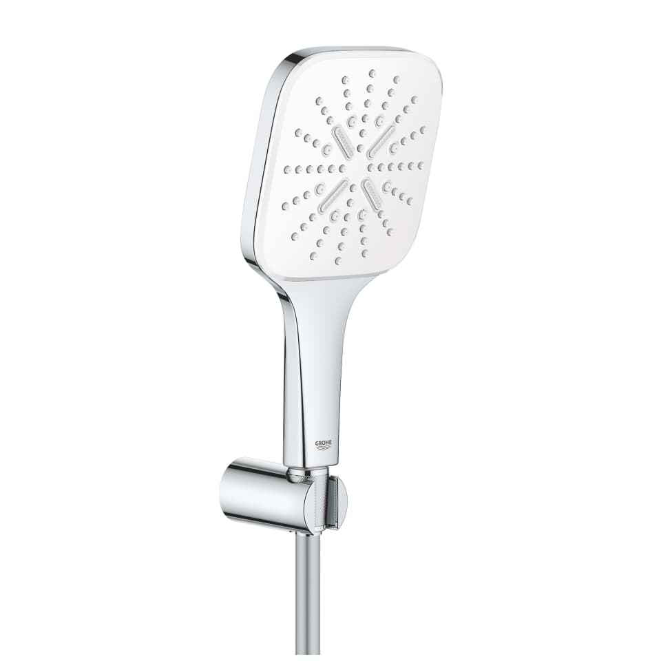 GROHE Rainshower SmartActive 130 Cube Wandhalterset 3 Strahlarten #26589LS0 - moon white