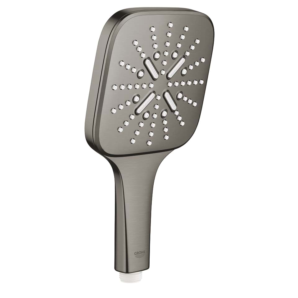 GROHE Rainshower SmartActive 130 Cube Handbrause 3 Strahlarten #26582AL0 - hard graphite gebürstet