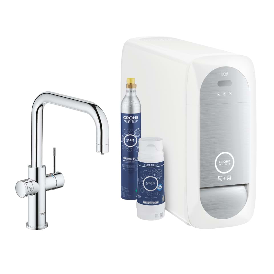 Picture of GROHE Blue Home U-Spout Starter Kit #31456001 - chrome