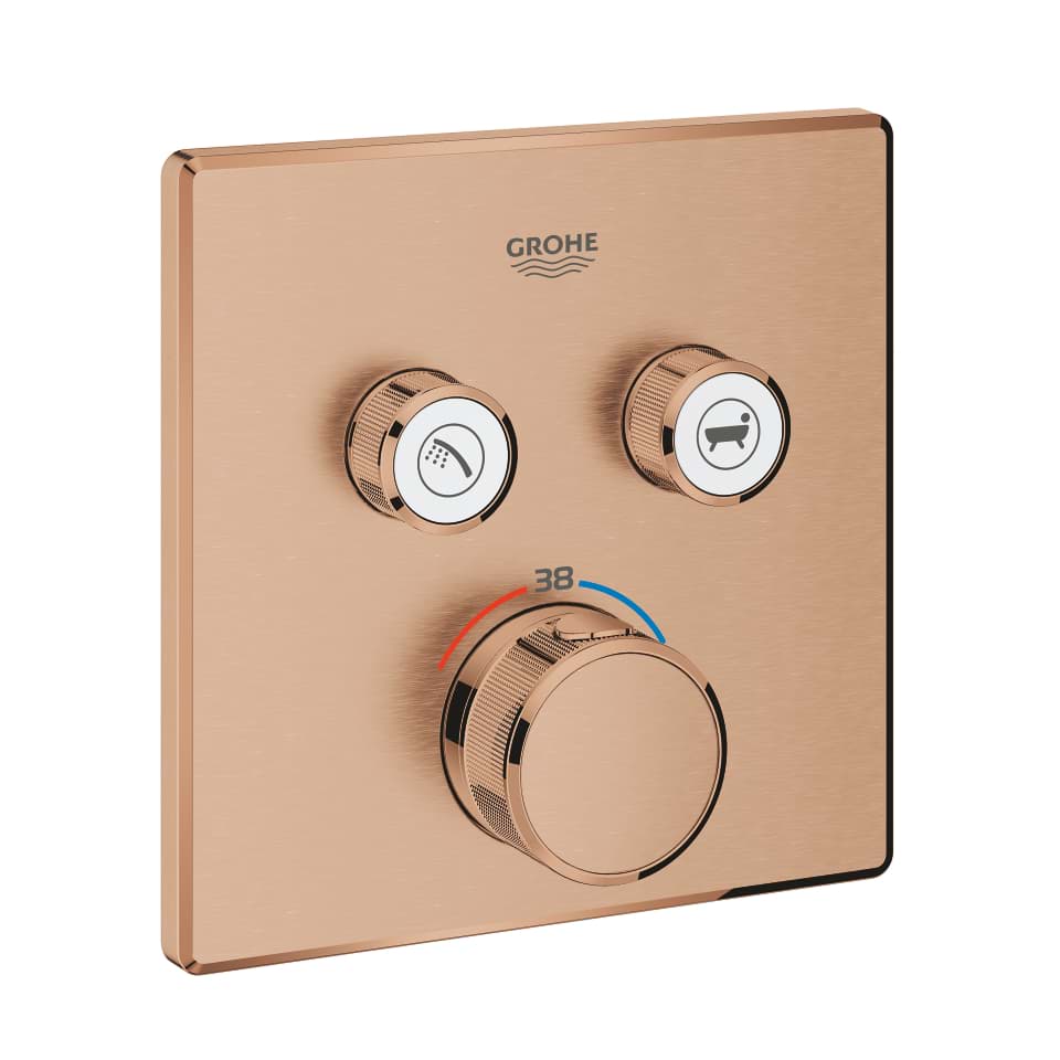 GROHE Grohtherm SmartControl Unterputz-Thermostat mit 2 Absperrventilen #29124DL0 - warm sunset gebürstet
