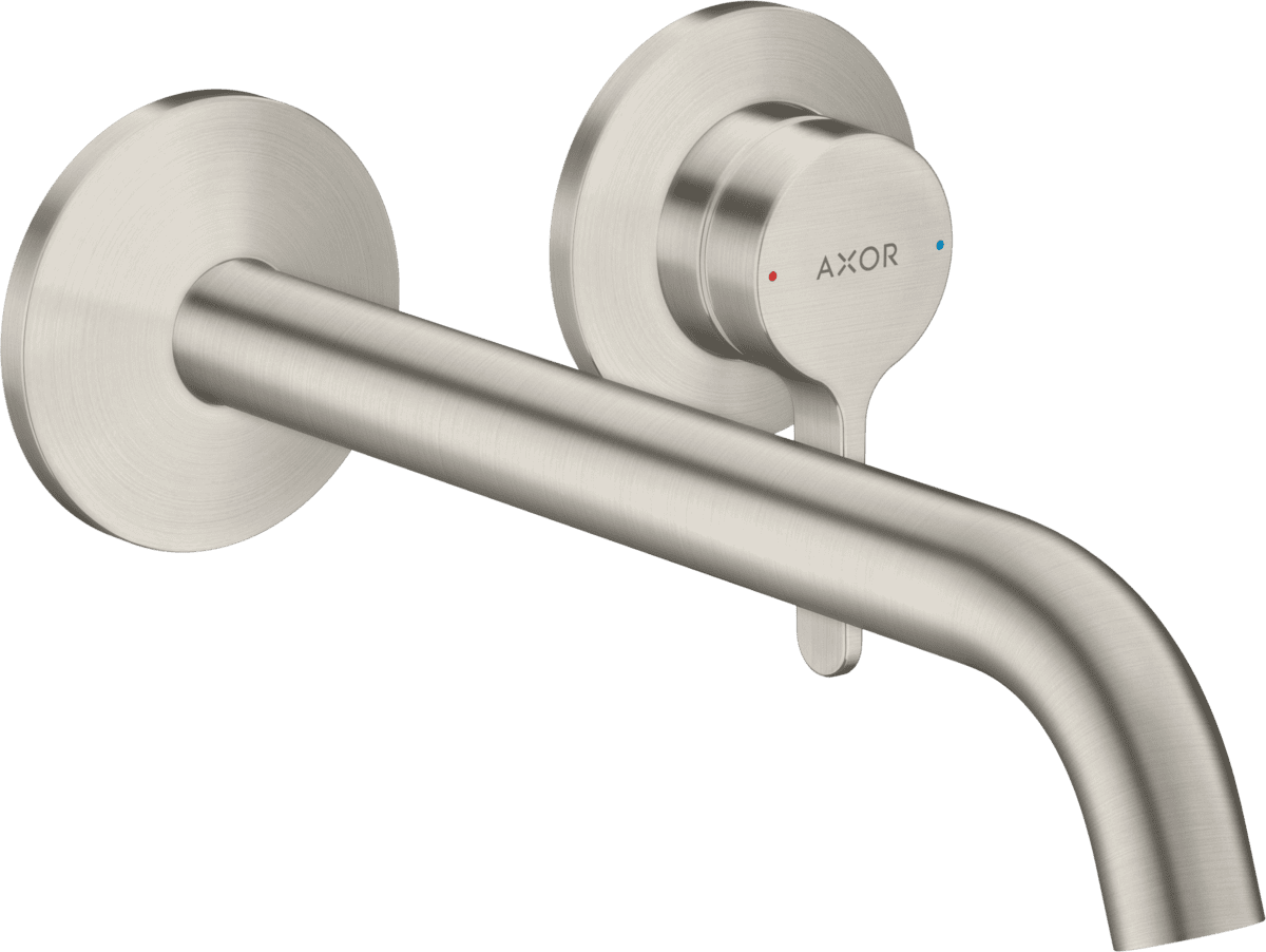 Picture of HANSGROHE AXOR One Single lever basin mixer for concealed installation wall-mounted with lever handle and spout 220 mm #48120800 - Stainless Steel Optic