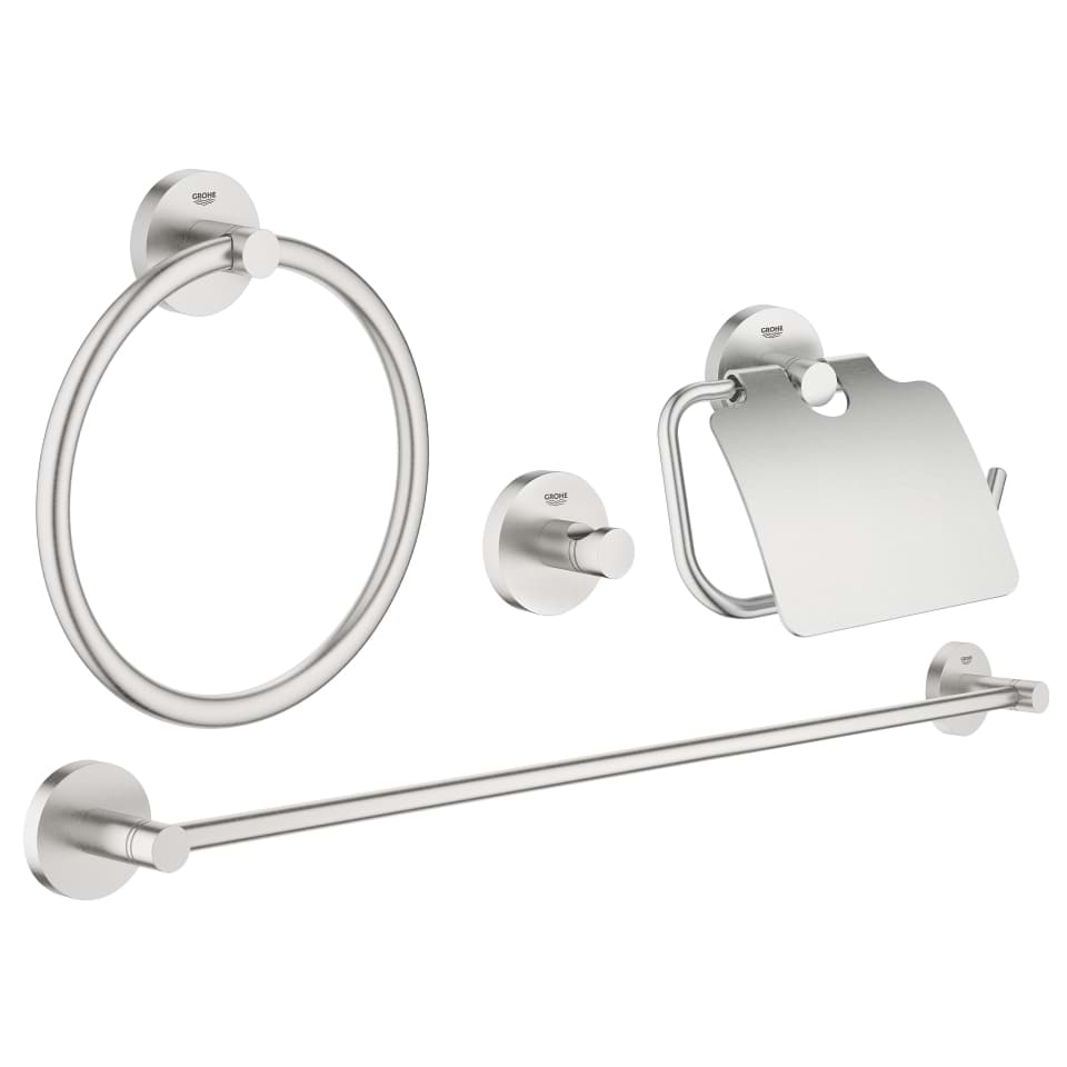 Picture of GROHE Essentials 4-in-1 Master bathroom accessories set supersteel #40776DC1