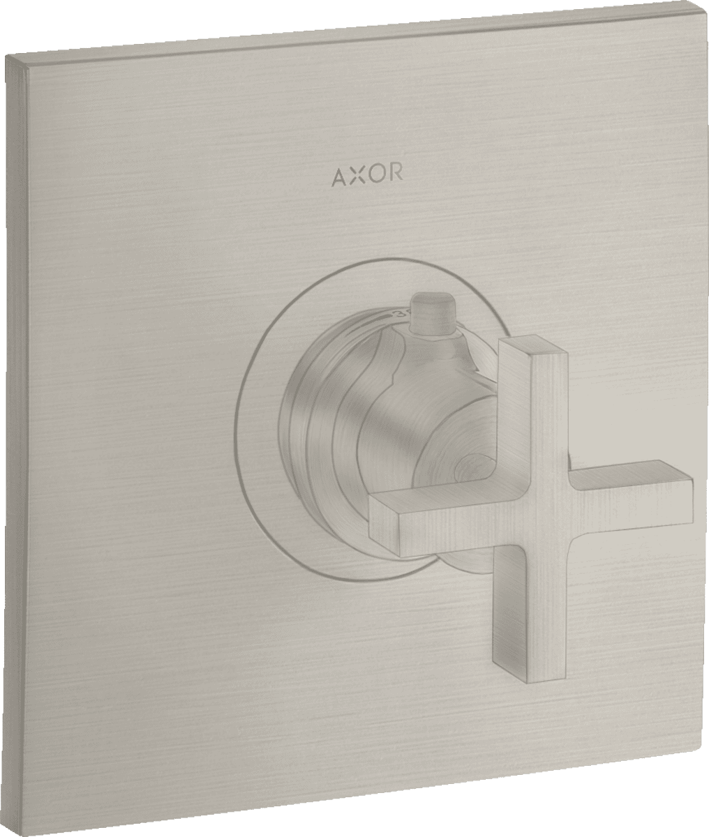 HANSGROHE AXOR Citterio Thermostat HighFlow Unterputz mit Kreuzgriff #39716800 - Edelstahl Optic