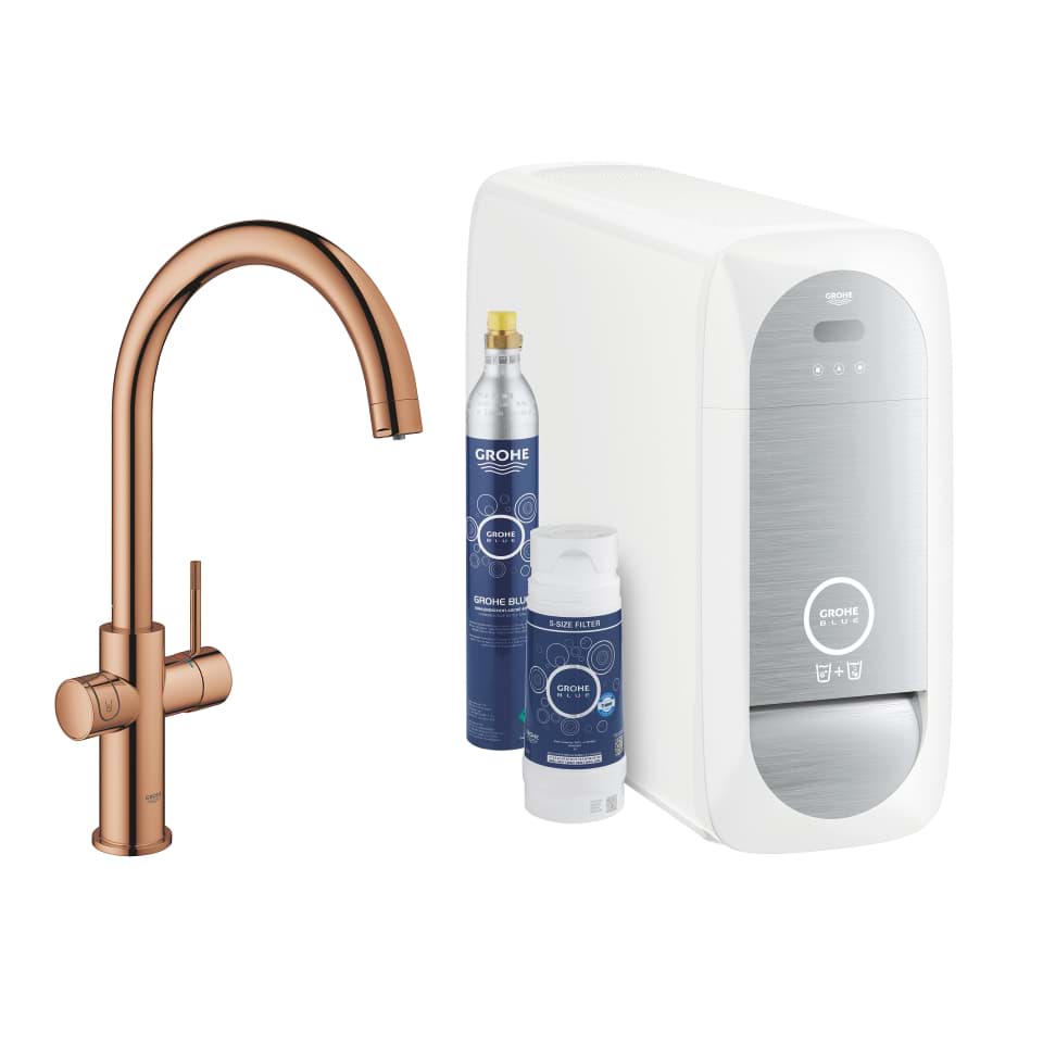GROHE Blue Home C-Auslauf Starter Kit #31455DA1 - warm sunset