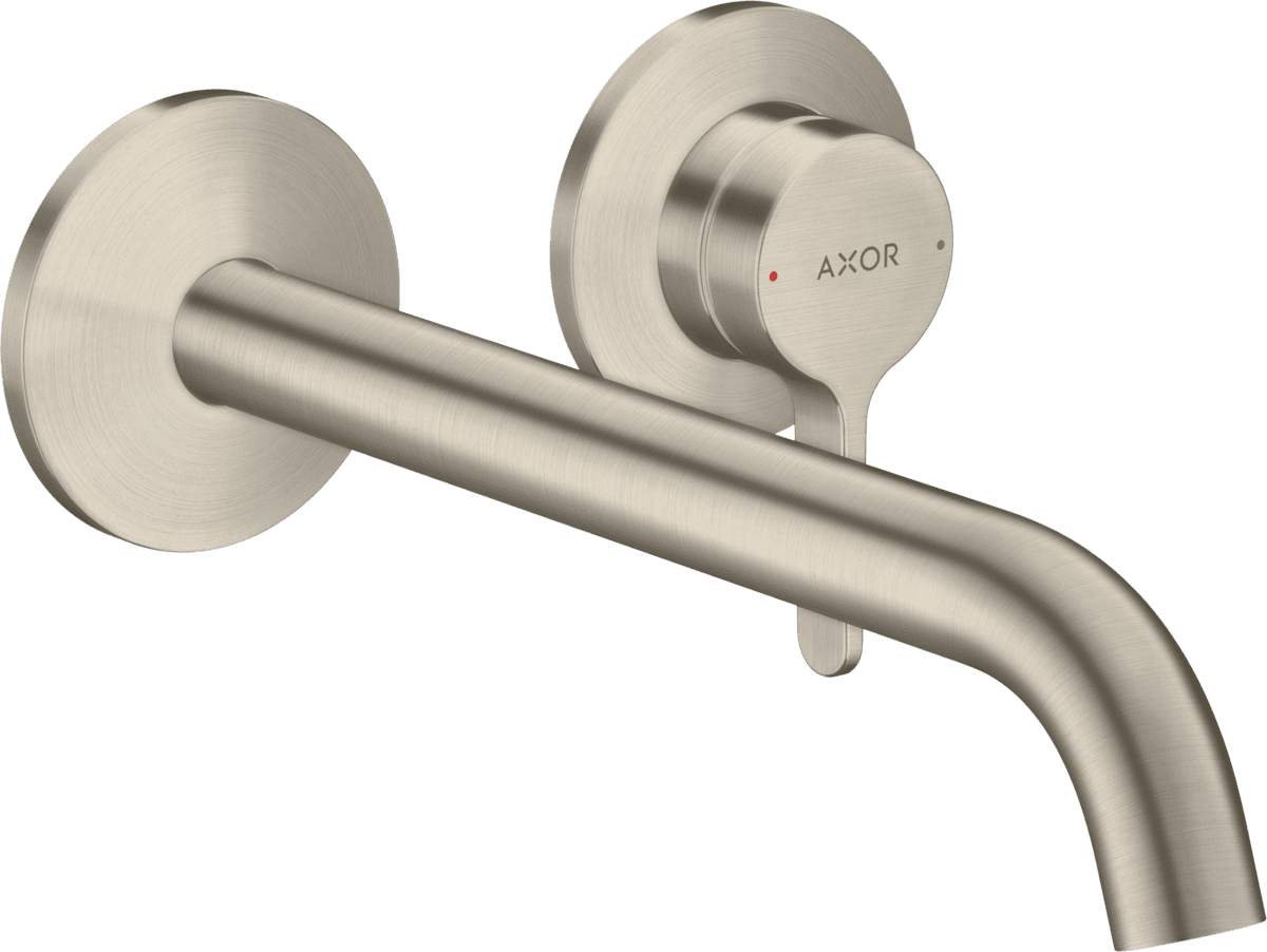 Picture of HANSGROHE AXOR One Single lever basin mixer for concealed installation wall-mounted with lever handle and spout 220 mm #48120820 - Brushed Nickel