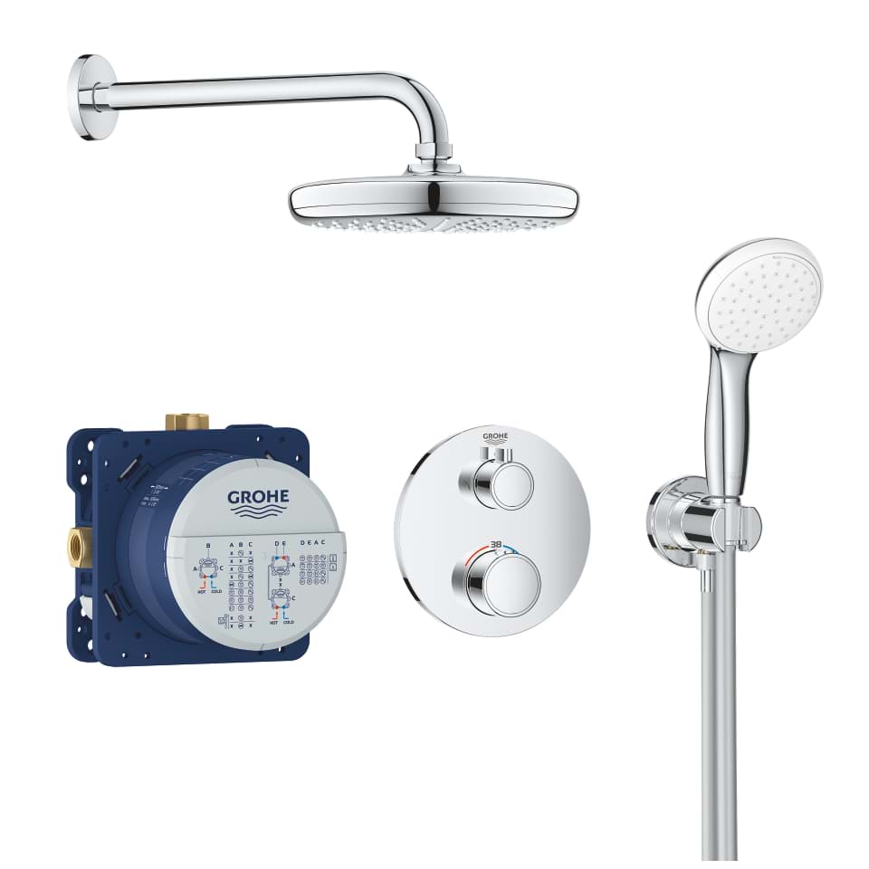 GROHE Grohtherm Duschsystem Unterputz mit Tempesta 210 #34727000 - chrom