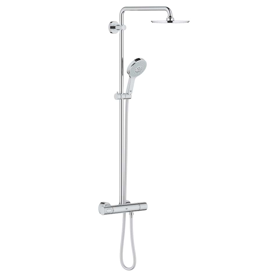 Picture of GROHE Rainshower System 210 Shower system with thermostat for wall mounting Chrome #27967000