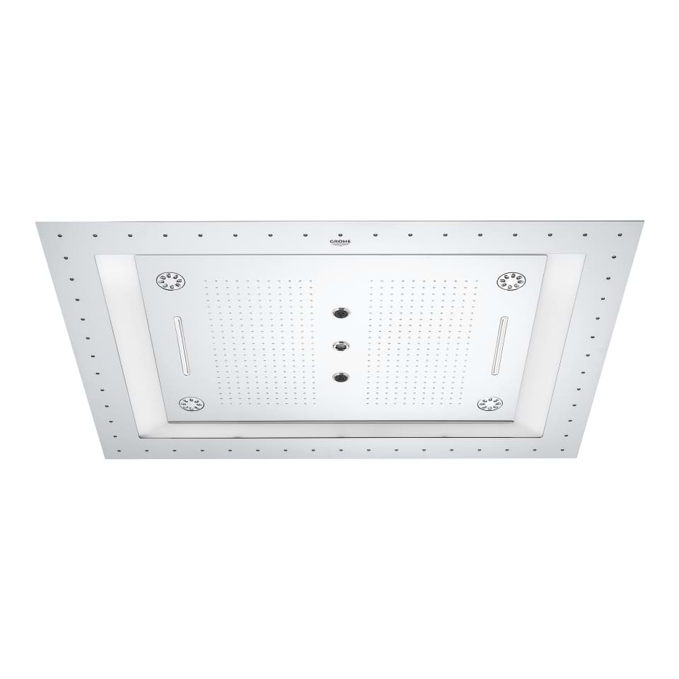 GROHE Rainshower F-Series 40″ AquaSymphony Deckenbrause 6+ Strahlarten mit Licht #26373001 - chrom