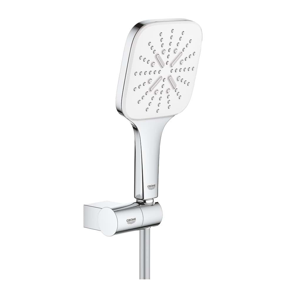 Picture of GROHE Rainshower SmartActive 130 Cube Wall holder set 3 sprays moon white #26588LS0