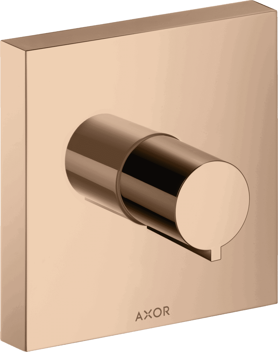 Picture of HANSGROHE AXOR ShowerSolutions Shut-off valve 120/120 for concealed installation square #10972300 - Polished Red Gold