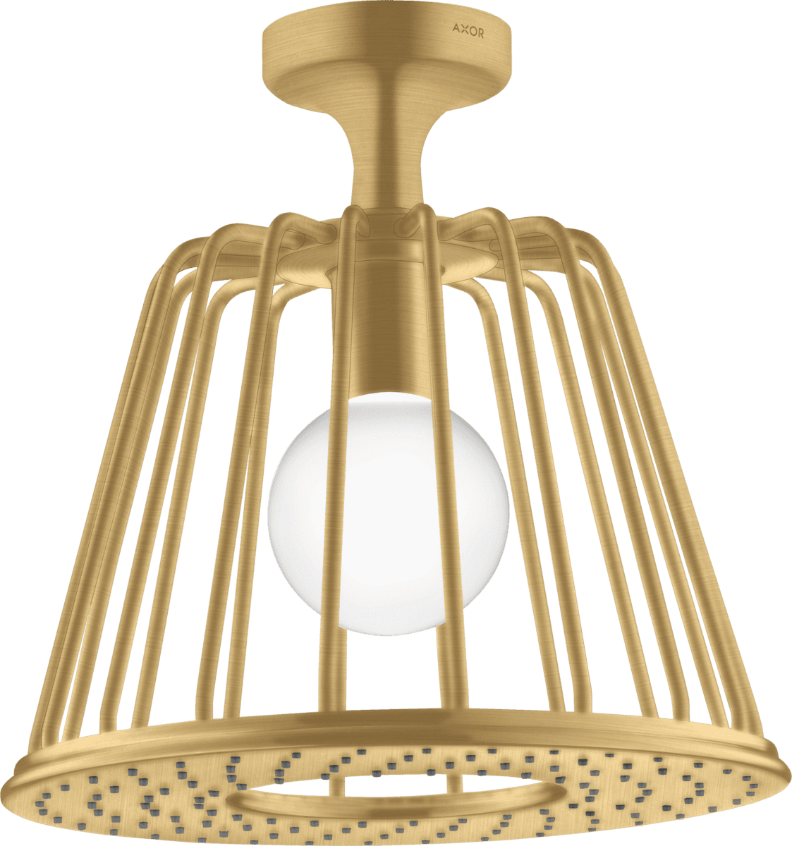 εικόνα του HANSGROHE AXOR LampShower/Nendo LampShower 275 1jet with ceiling connector #26032250 - Brushed Gold Optic