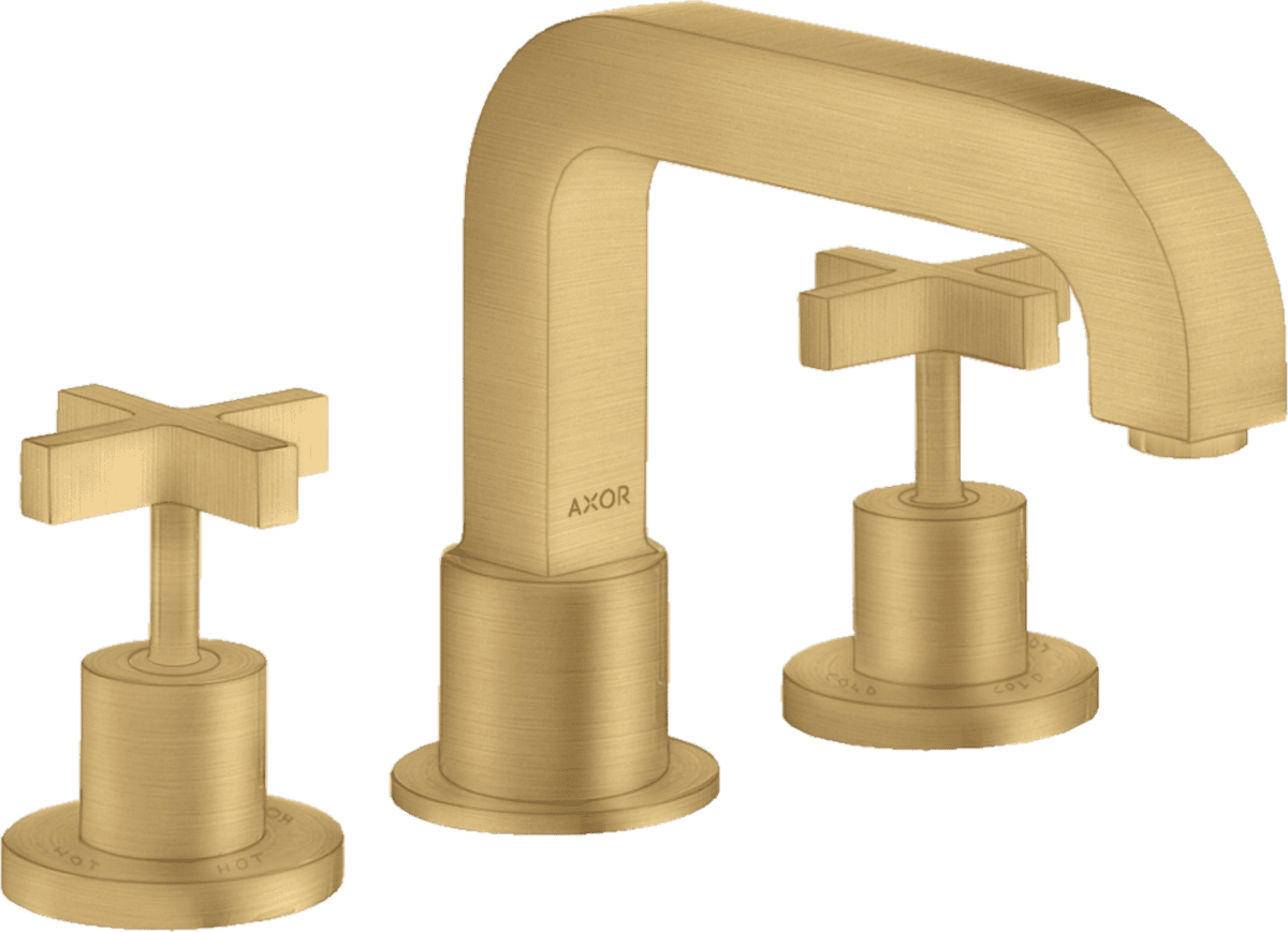 Picture of HANSGROHE AXOR Citterio 3-hole rim mounted bath mixer with cross handles #39436250 - Brushed Gold Optic