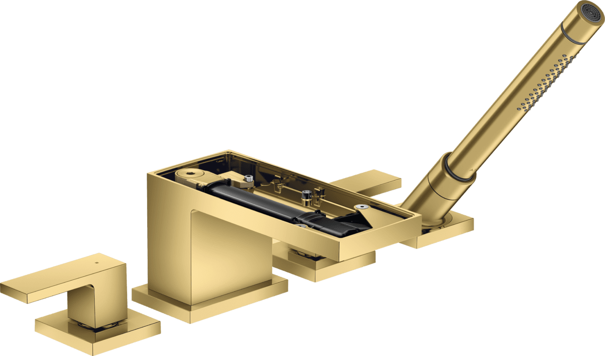 HANSGROHE AXOR MyEdition 4-Loch Wannenrandarmatur ohne Platte #47432990 - Polished Gold Optic