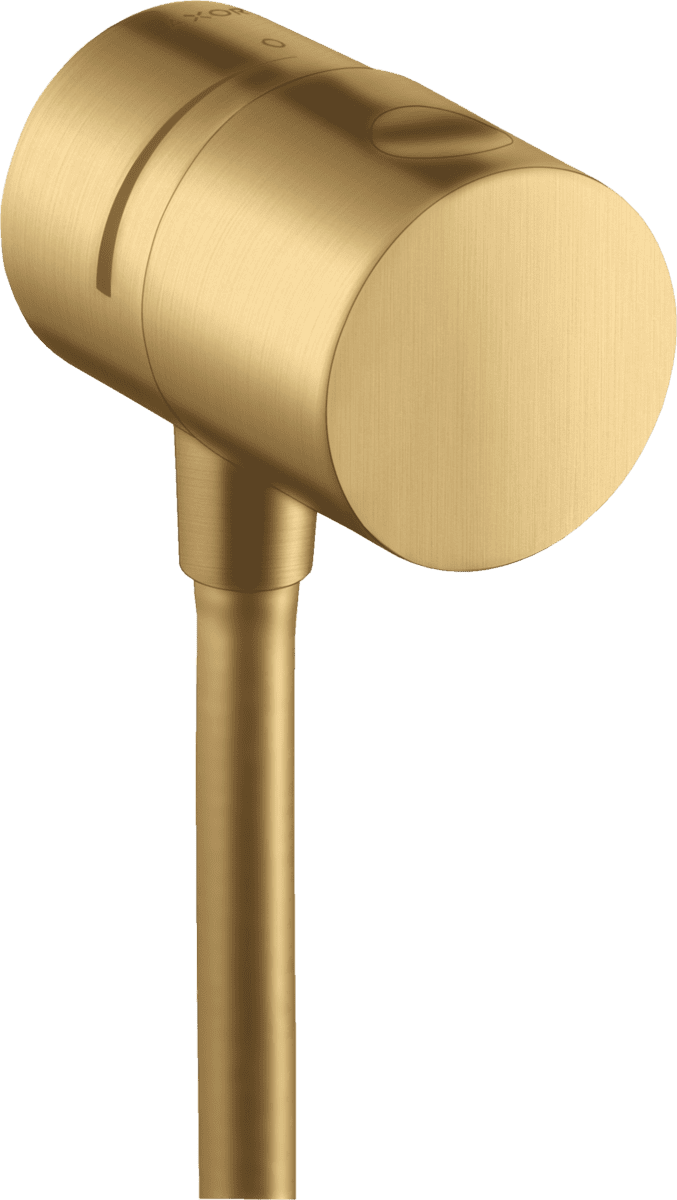 Зображення з  HANSGROHE AXOR Uno Wall outlet stop with shut-off valve #38882250 - Brushed Gold Optic