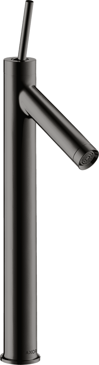 HANSGROHE AXOR Starck Einhebel-Waschtischmischer 250 mit Pingriff für Aufsatzwaschtische mit Ablaufgarnitur #10129330 - Polished Black Chrome