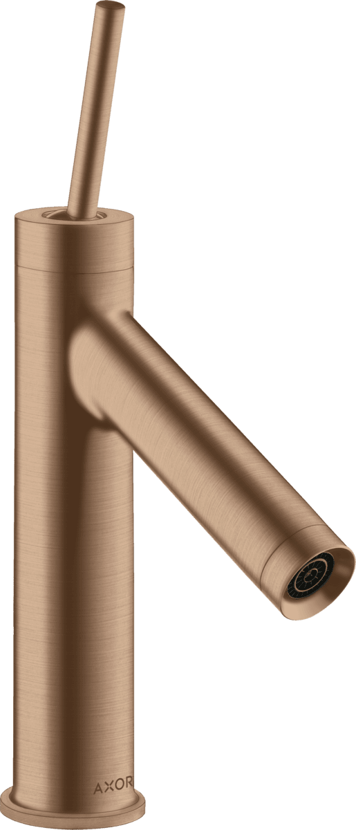 HANSGROHE AXOR Starck Einhebel-Waschtischmischer 90 mit Pingriff und Ablaufgarnitur #10117310 - Brushed Red Gold