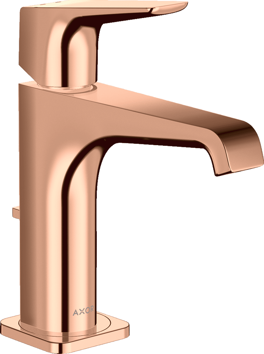 Зображення з  HANSGROHE AXOR Citterio E Single lever basin mixer 130 with lever handle and pop-up waste set #36110300 - Polished Red Gold