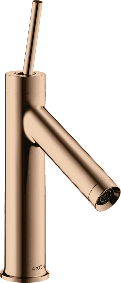 HANSGROHE AXOR Starck Einhebel-Waschtischmischer 90 mit Pingriff und Ablaufgarnitur #10117300 - Polished Red Gold
