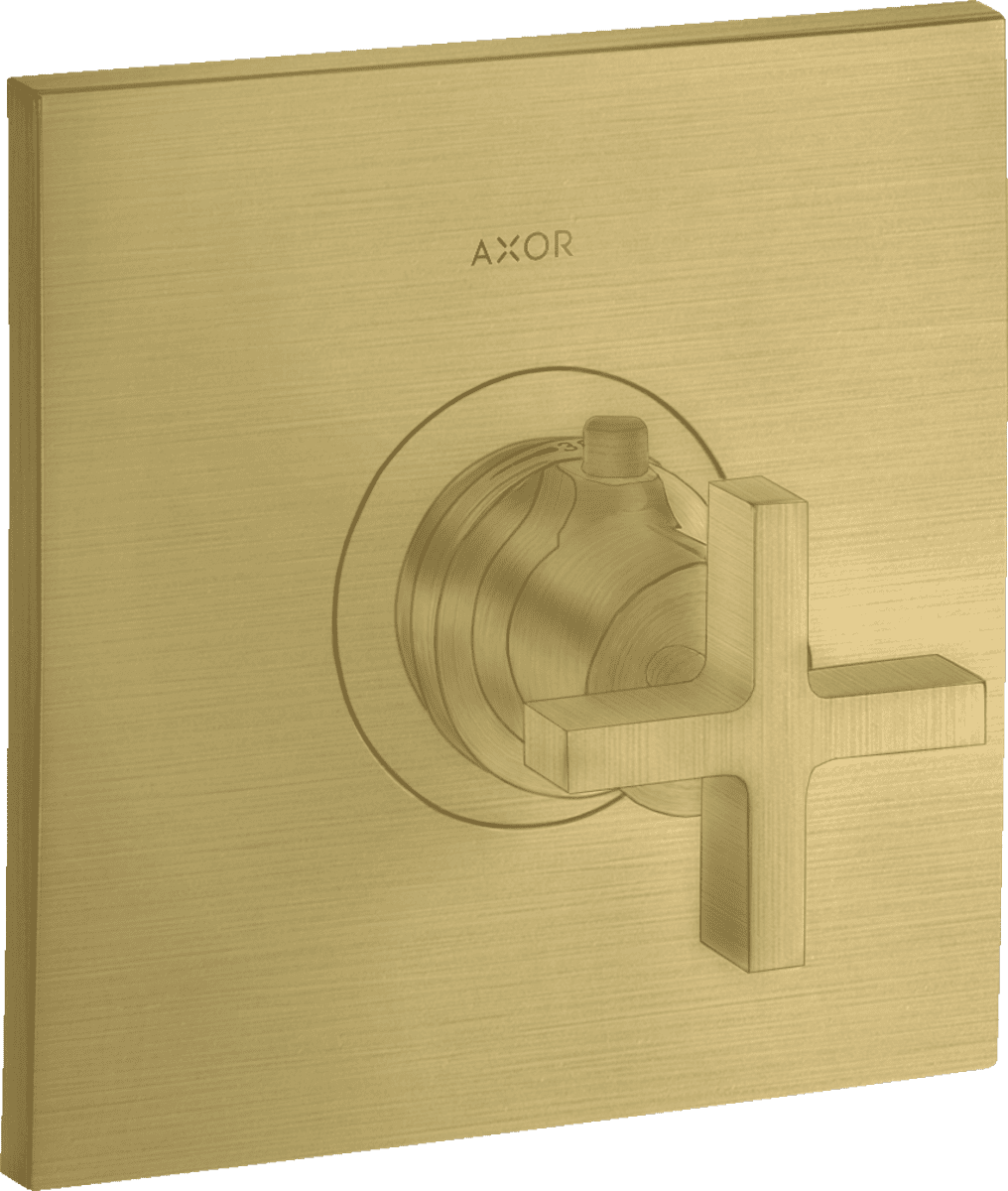HANSGROHE AXOR Citterio Thermostat HighFlow Unterputz mit Kreuzgriff #39716950 - Brushed Brass
