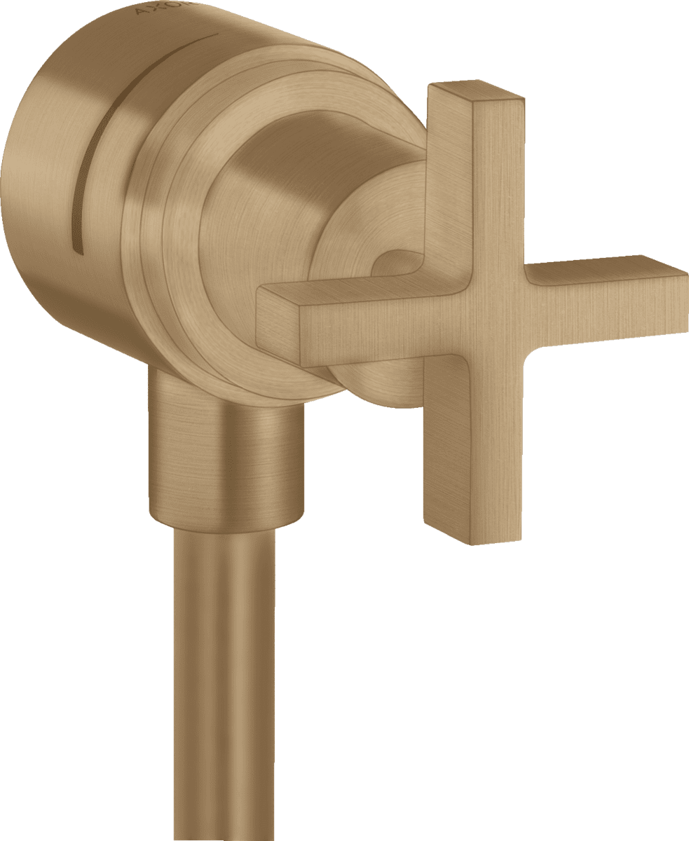 HANSGROHE AXOR Citterio Wandanschluss Stop mit Rückflussverhinderer, Absperrventil und Kreuzgriff #39883140 - Brushed Bronze