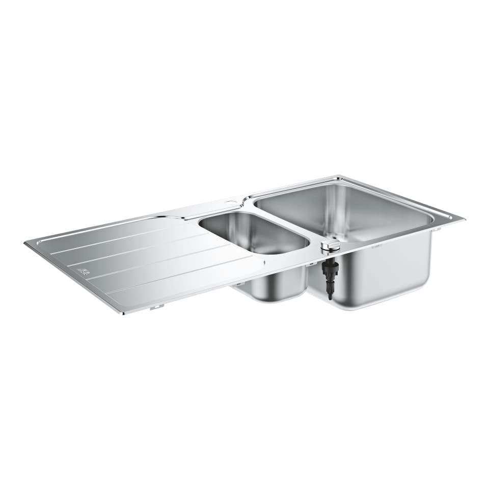 GROHE K500 Stainless Steel Sink with Drainer stainless steel #31572SD1 resmi