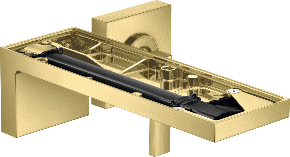 HANSGROHE AXOR MyEdition Einhebel-Waschtischmischer Unterputz für Wandmontage mit Auslauf 221 mm ohne Platte #47062950 - Brushed Brass