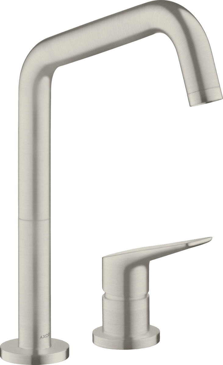 HANSGROHE AXOR Citterio M 2-Loch Einhebel-Küchenmischer 240 mit Schwenkauslauf #34820800 - Edelstahl Finish