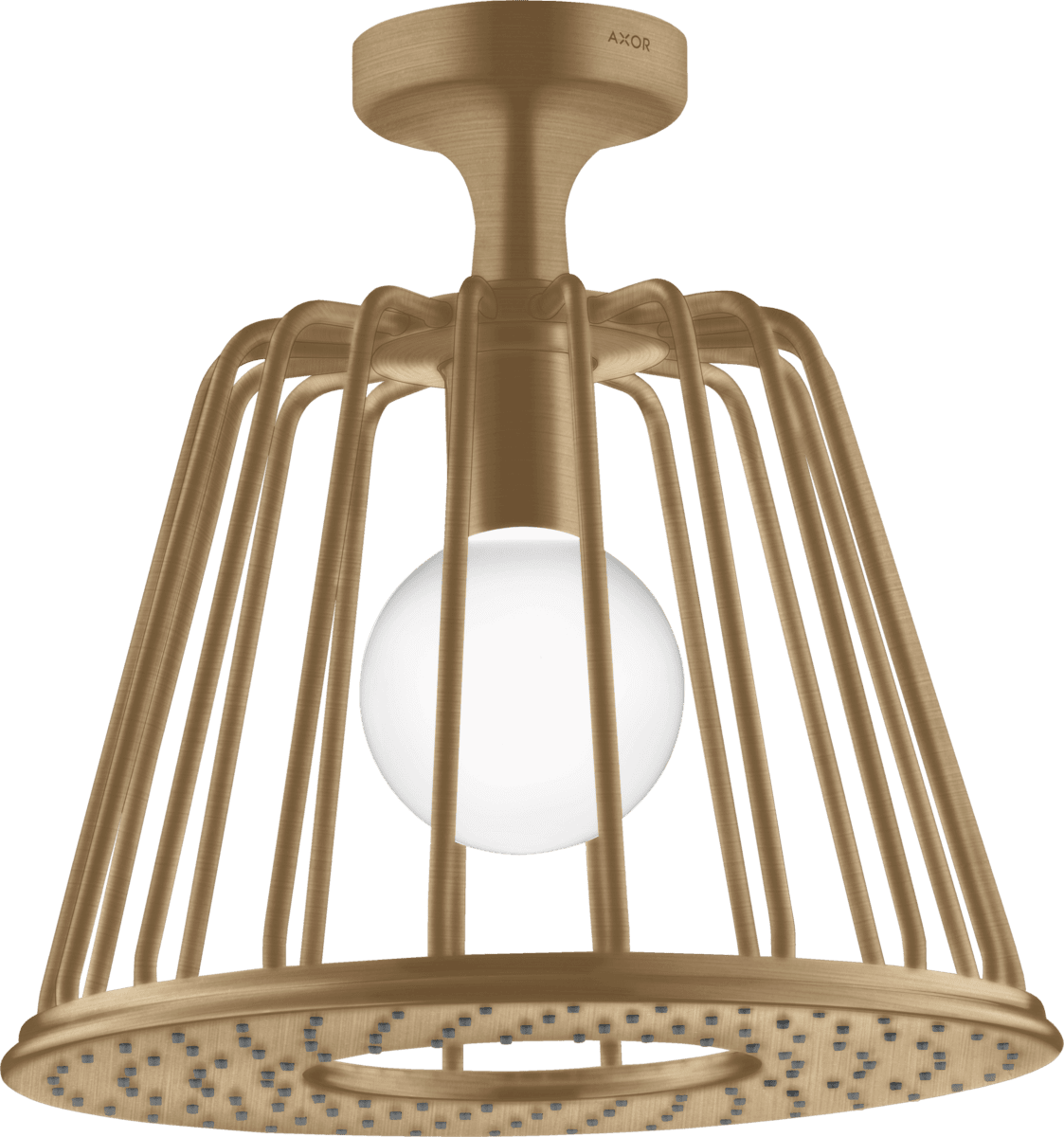 HANSGROHE AXOR LampShower/Nendo LampShower 275 1jet tavan bağlantılı #26032140 - Mat Bronz resmi