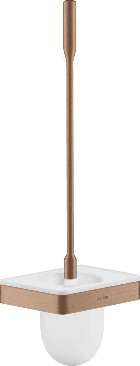 Picture of HANSGROHE AXOR Universal Softsquare Toilet brush holder wall-mounted #42835310 - Brushed Red Gold